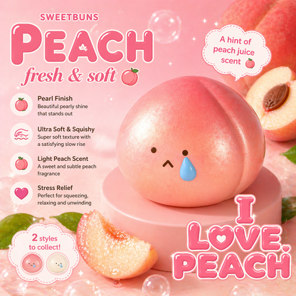 Slow Rising Squishy - Crying Peach Mellow Lab x Sweetbuns Stress Relief Toy