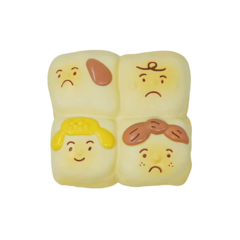 Slow Rising Squishy - Cry Baby Four Piece Bread【Sweet Bakery Scent】100g Mellow Lab x Sweetbuns Stress Relief Toy