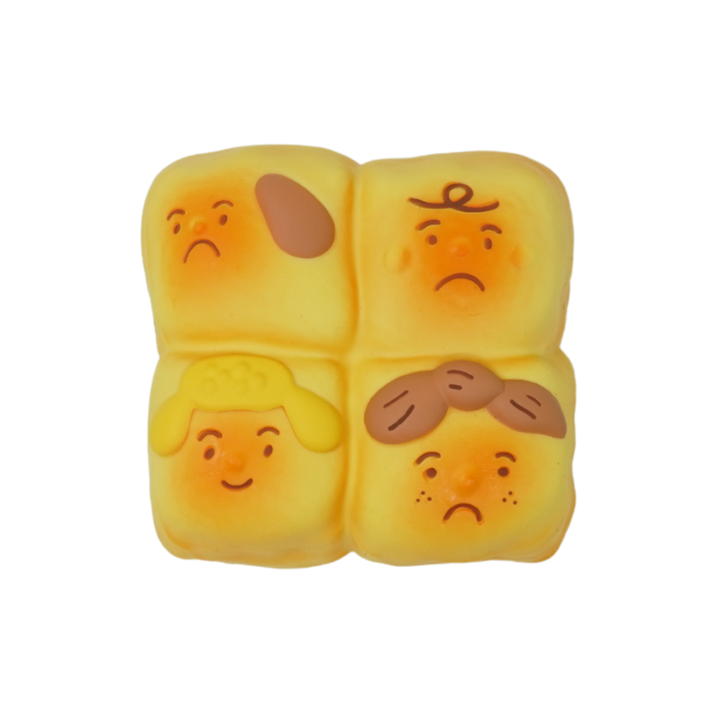 Slow Rising Squishy - Cry Baby Four Piece Bread【Sweet Bakery Scent】100g Mellow Lab x Sweetbuns Stress Relief Toy