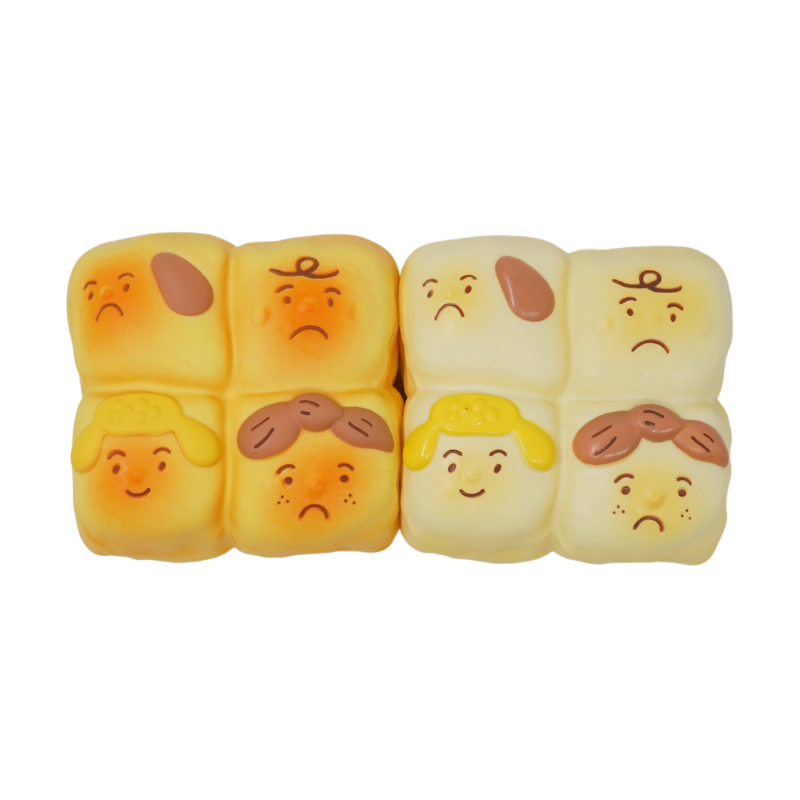 Slow Rising Squishy - Cry Baby Four Piece Bread【Sweet Bakery Scent】100g Mellow Lab x Sweetbuns Stress Relief Toy