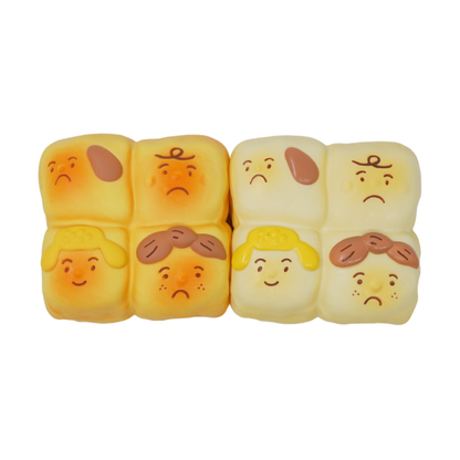 Slow Rising Squishy - Cry Baby Four Piece Bread【Sweet Bakery Scent】100g Mellow Lab x Sweetbuns Stress Relief Toy