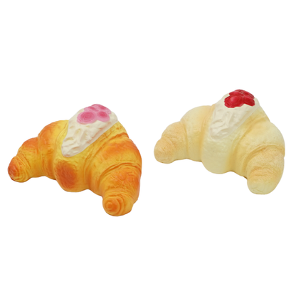 Slow Rising Squishy - Les Rose Croissant Buns【Sweet Bakery Scent】55g Mellow Lab x Sweetbuns Stress Relief Toy