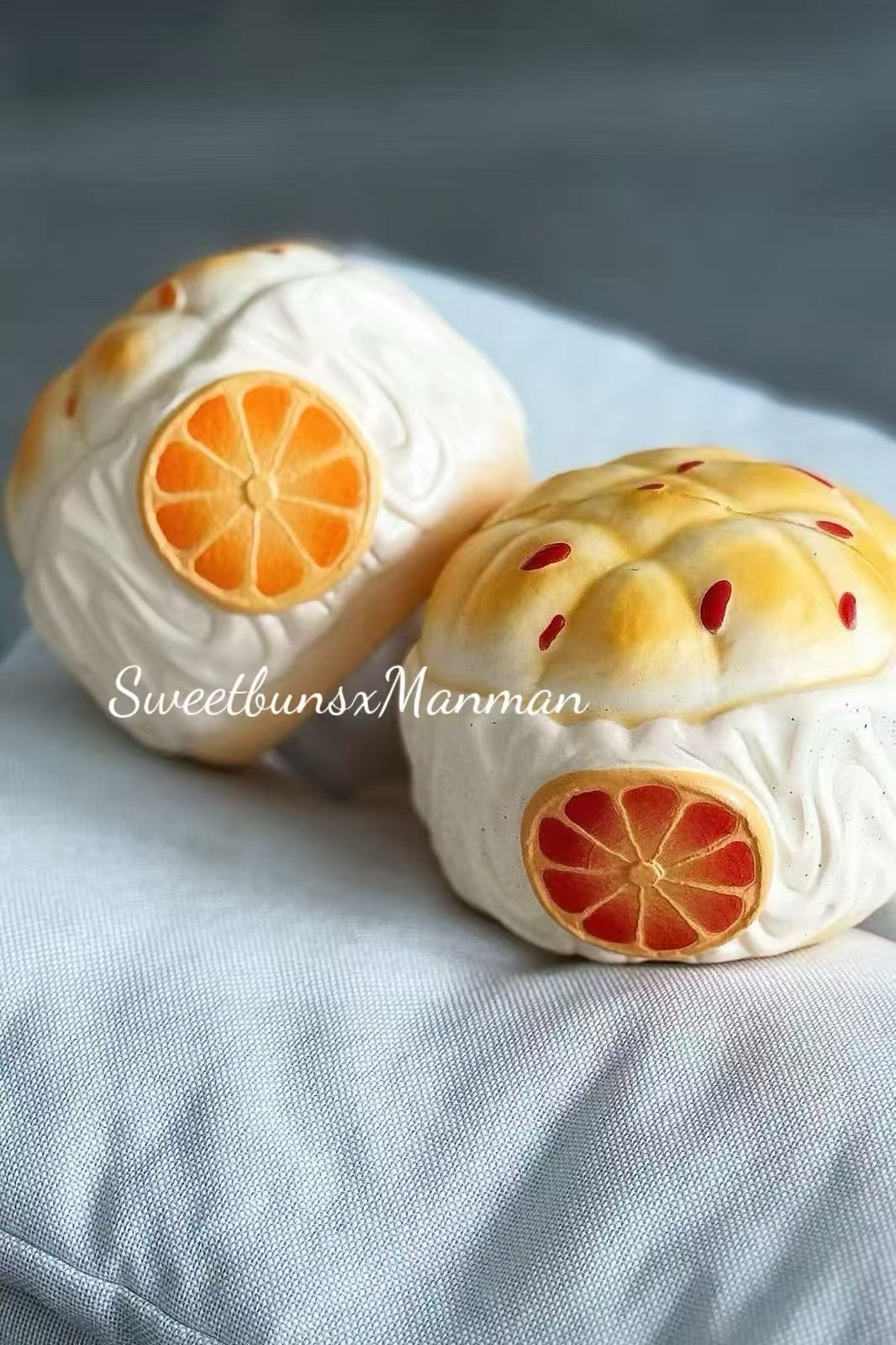 Slow Rising Squishy - Orange Cream Puff【Sweet Bakery Scent】108g Mellow Lab x Sweetbuns Stress Relief Toy